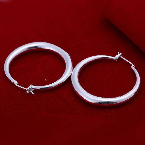 Prix usine E20 gros cercle crochet couleur argent boucles d'oreilles haute qualité mode classique bijoux de mariage femmes dame E020