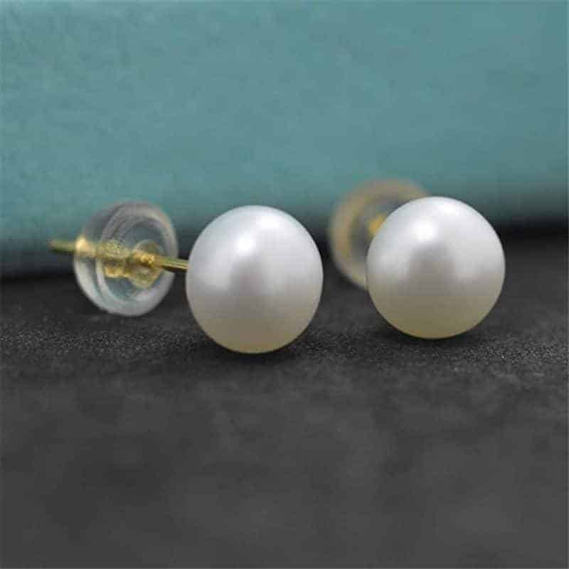 Clous Perles de D’eau Douce Boucles d'Oreilles Clous