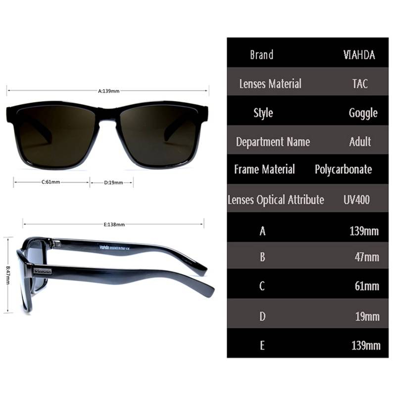 Viahda 2020 marque populaire lunettes De soleil polarisées hommes Sport lunettes De soleil pour les femmes voyage Gafas De Sol