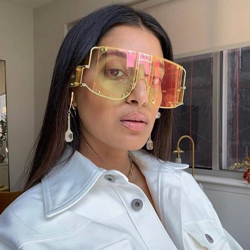 Surdimensionné lunettes de soleil femmes 2019 lunettes de soleil hommes Vintage lunettes de soleil luxe rétro carré hommes lunettes de soleil Rihanna lunettes de soleil