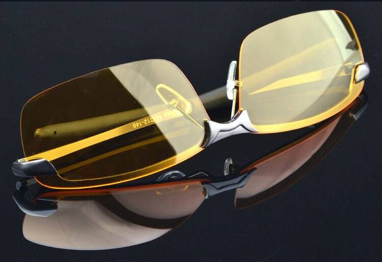 UVLAIK pilote vision nocturne lunettes lunettes pour hommes lunettes de soleil polarisées alliage cadre lunettes de soleil rétro mâle conduite lunettes de soleil