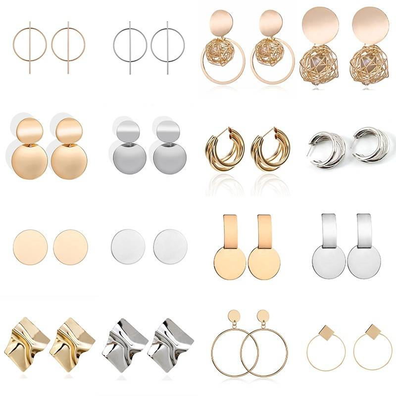 Mode boucles d'oreilles 2019 grand géométrique rond boucles d'oreilles pour les femmes suspendus boucles d'oreilles goutte boucle d'oreille moderne femme bijoux
