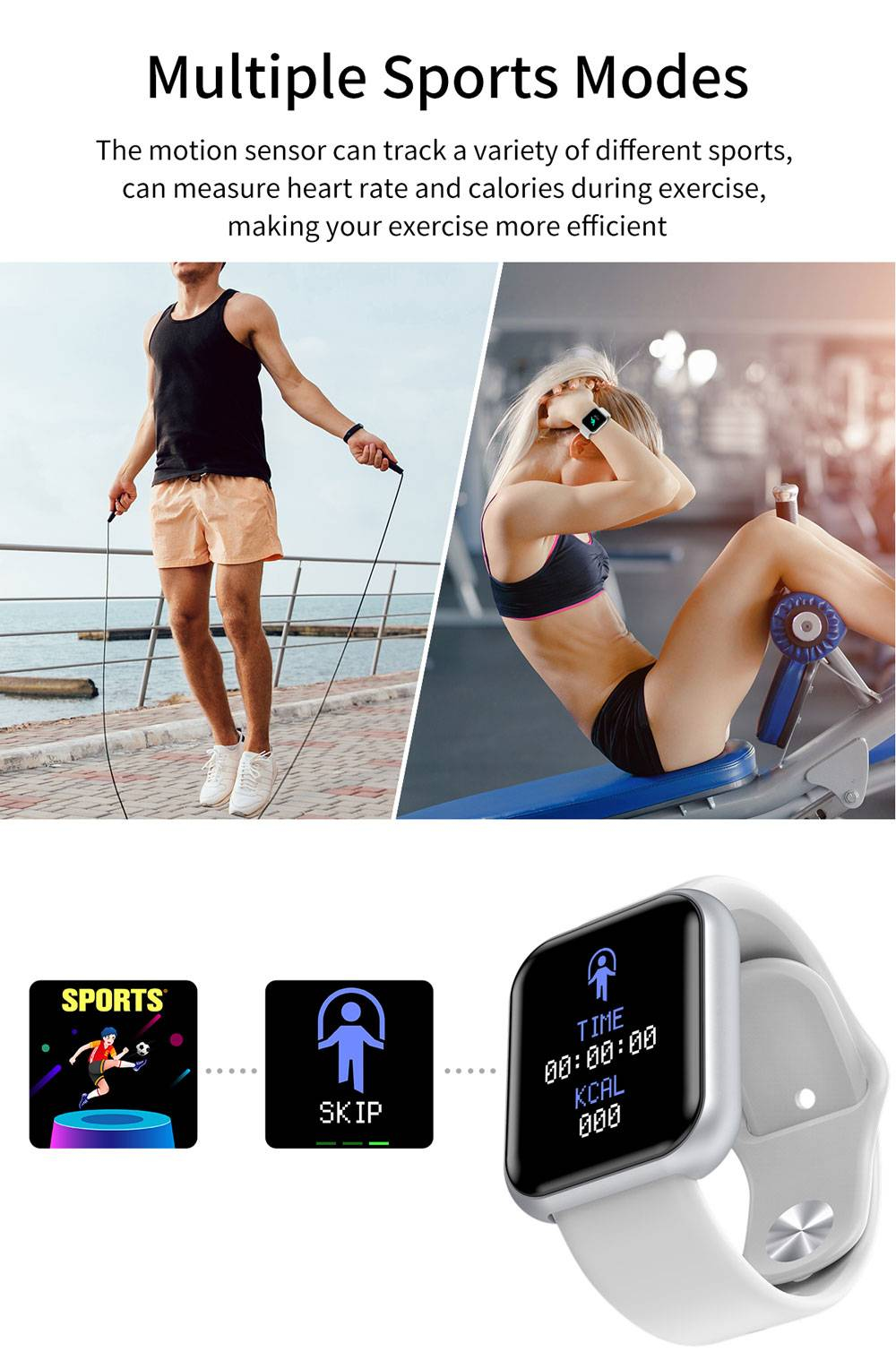 Montre intelligente hommes mesure de la pression artérielle électronique montre intelligente moniteur de fréquence cardiaque Smartwatch étanche Ip67 Smartwatch femmes