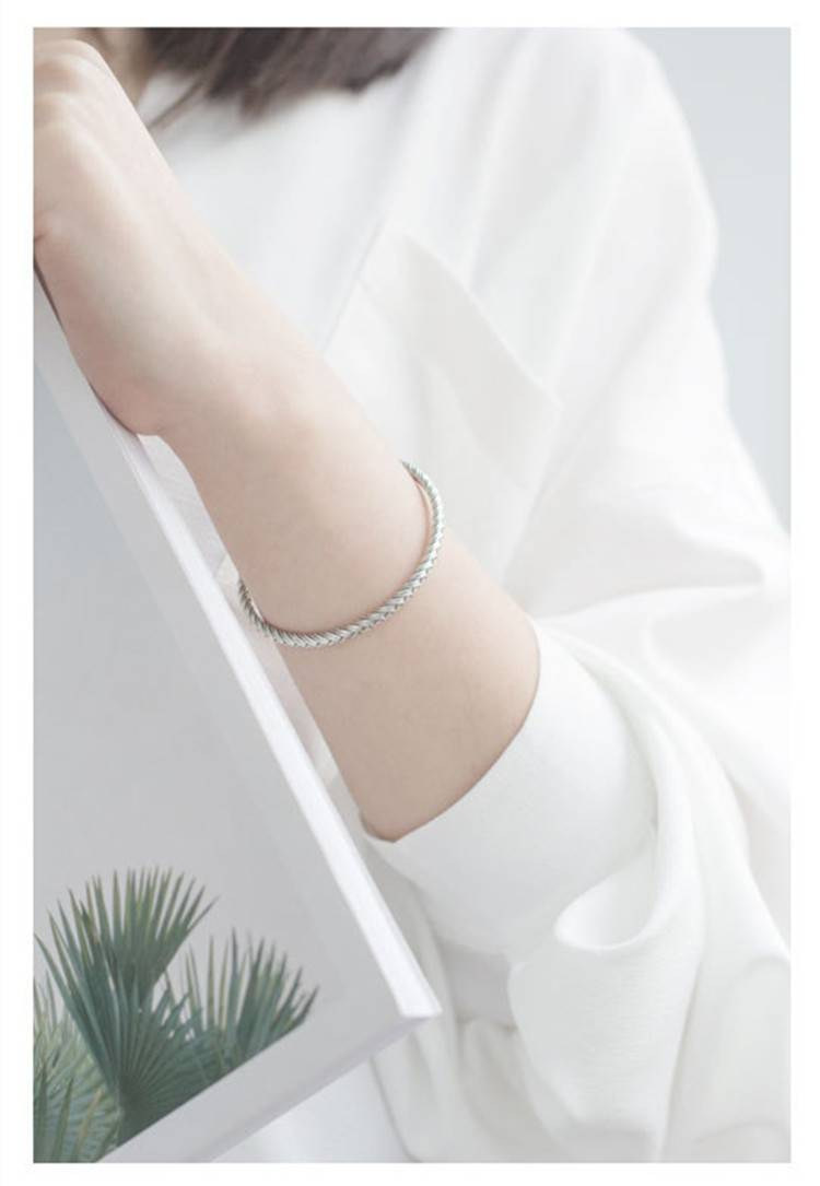 XIYANIKE 925 argent Sterling Vintage réglable nouvelle mode prévenir les allergies Bracelets et bracelet bijoux simples pour les femmes cadeau