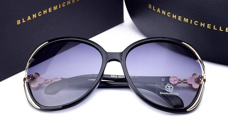 Haute qualité surdimensionné lunettes de soleil polarisées femmes UV400 dégradé lentille luxe lunettes de soleil Vintage dames lunettes de soleil 2020 avec boîte sunglasses women sun glasses woman sunglass