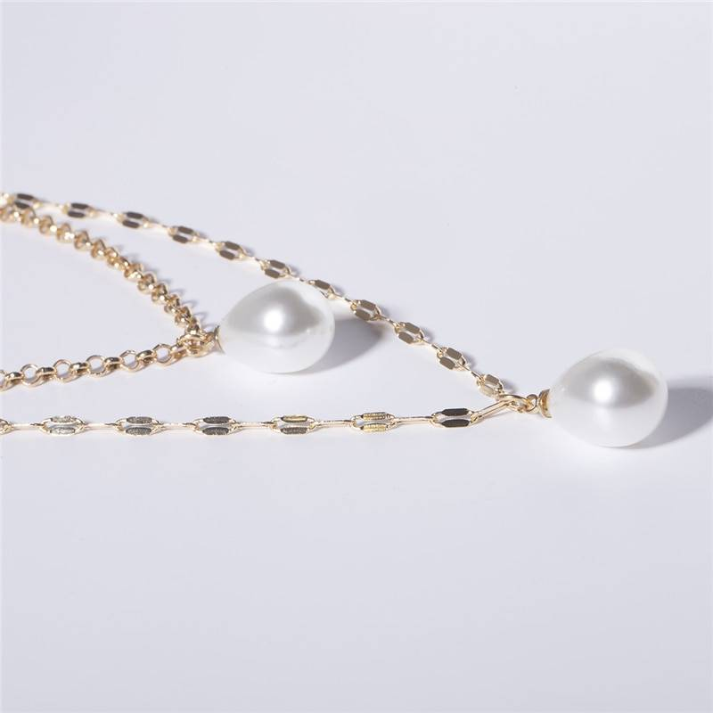 Ailodo été plage coquille perle collier ras du cou Simple bohème coquillage collier bijoux pour femmes filles cadeau d'anniversaire P1P17