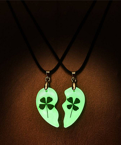Collier Trèfle Fluo Lumineux