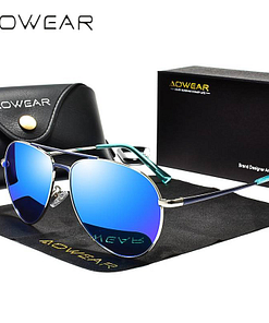 Lunettes de soleil de marque, avec verre anti-UV400 et Design pilote - Homme
