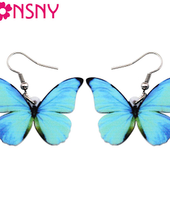 Boucles d'Oreilles Papillon Bleu