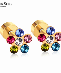 Boucles d'Oreilles Diamant Zircon Colorés