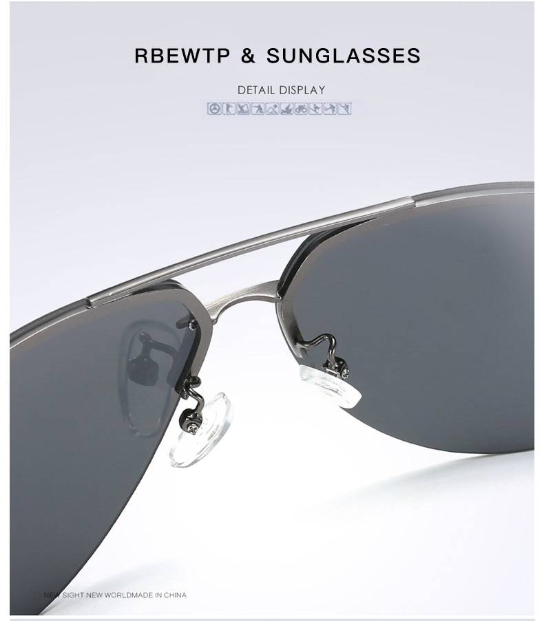 RBEWTP nouveau 2019 alliage cadre classique pilote hommes lunettes de soleil polarisé revêtement miroir cadre lunettes aviation lunettes de soleil pour les femmes
