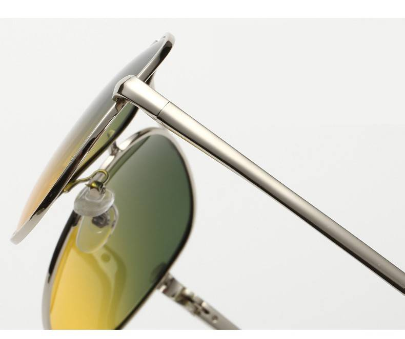 Pro Acme lunettes de Vision jour et nuit lunettes de soleil polarisées lunettes de soleil de conduite pour homme réduire l'éblouissement lunettes à monture métallique CC0113