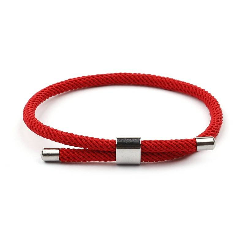 Noter Bracelet fil rouge pour hommes femmes minimaliste parapluie corde armure Brazalete réglable breloque Bracelet main accessoires cadeau