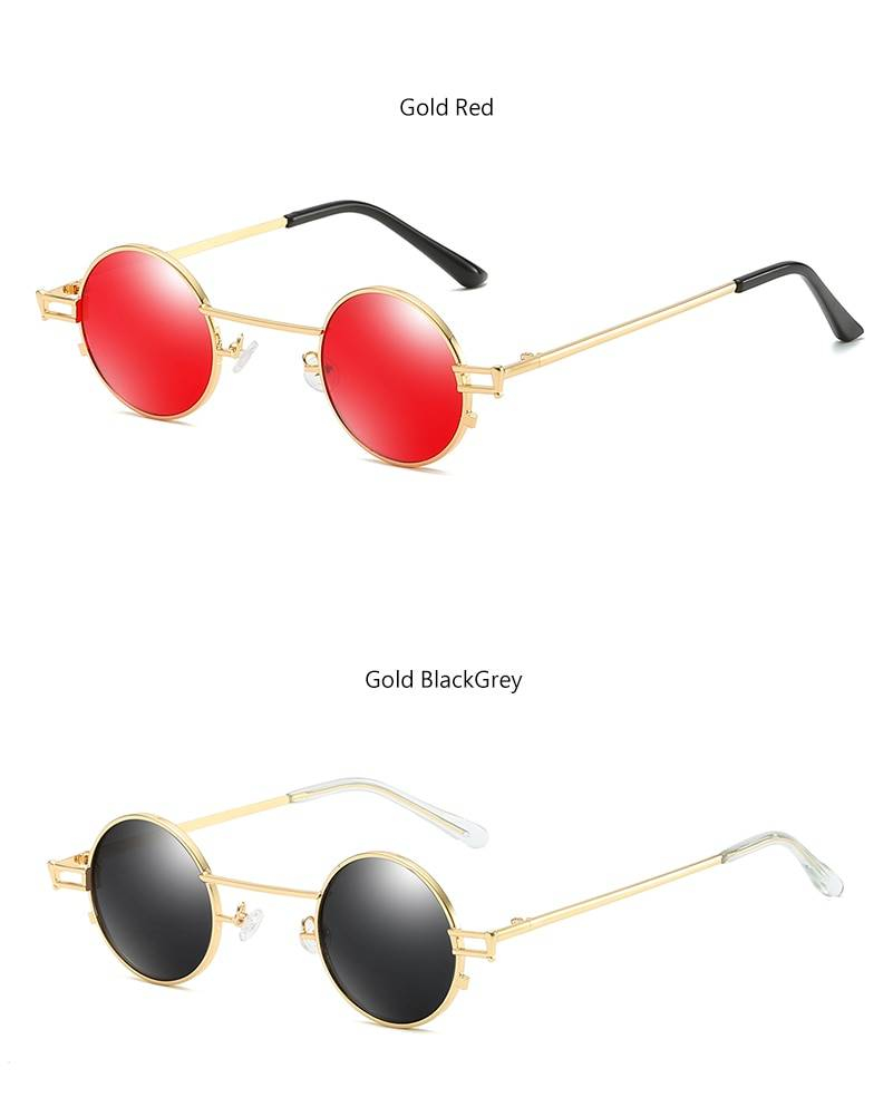 Nouveau Street Fashion petites lunettes de soleil rondes hommes femmes cadre élégant Design rétro vapeur Punk lunettes de soleil Hipster ombre Gafas de Sol
