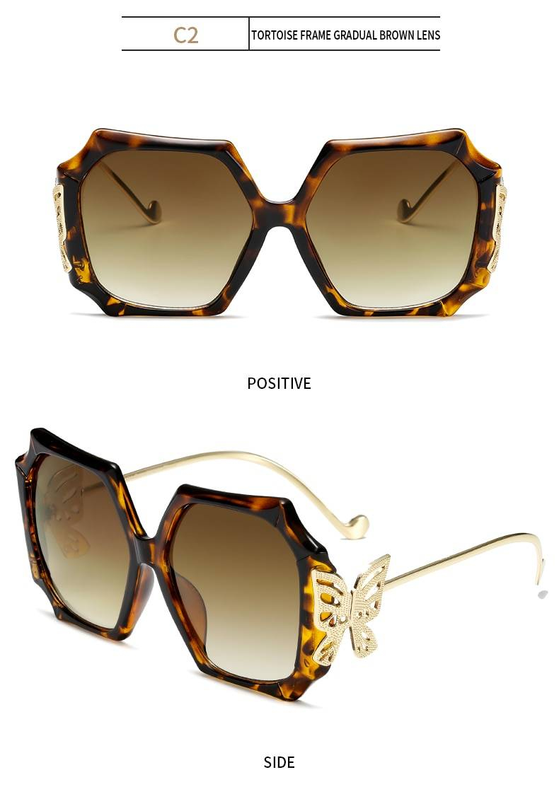 Nouveau surdimensionné lunettes de soleil yeux de chat femmes 2020 marque concepteur de luxe femme grand cadre lunettes de soleil papillon décoration lunettes