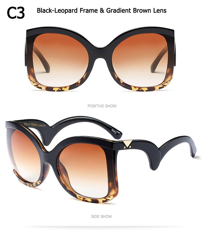 JackJad nouvelle mode femmes surdimensionné papillon Style dégradé lunettes De soleil Vintage marque Design lunettes De soleil Oculos De Sol Feminino