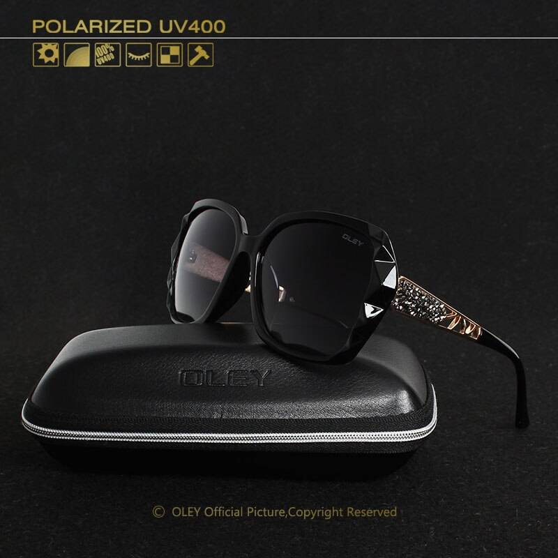 OLEY surdimensionné lunettes De soleil femmes luxe marque Design élégant lunettes polarisées femme prismatique lunettes Oculos De Sol mulher