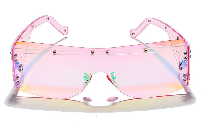 Mode lunettes de soleil carrées sans monture femmes 2020 marque de luxe miroir rose nuances lunettes de soleil hommes tendance lunettes de soleil femme lunettes Oculos