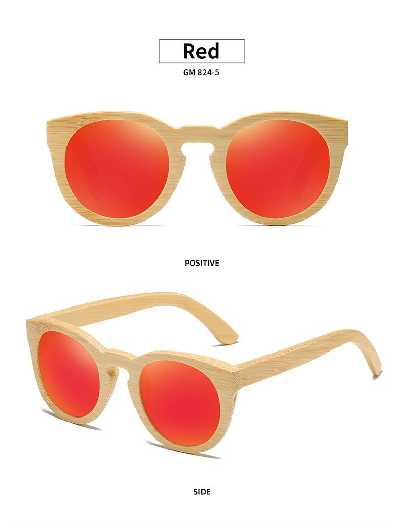 GM bambou lunettes de soleil hommes en bois lunettes de soleil femmes marque design Vintage bois lunettes de soleil Oculos de sol masculino