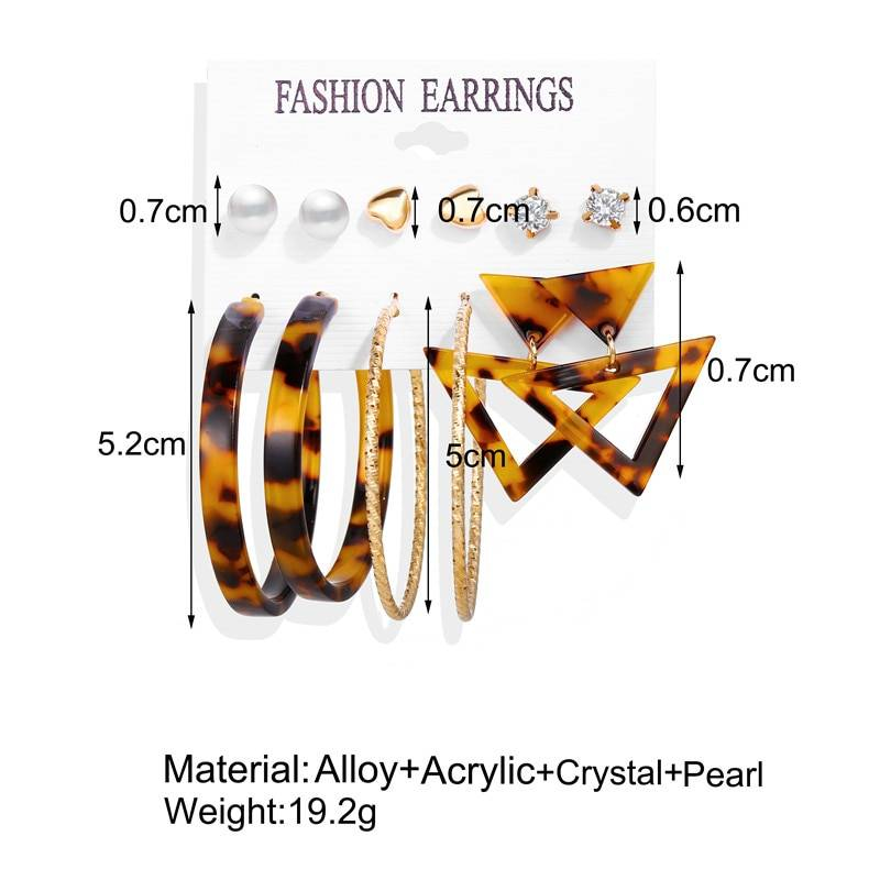 17KM Vintage gland acrylique boucles d'oreilles pour femmes bohème boucles d'oreilles ensemble grande pendaison boucle d'oreille 2020 Brincos femme mode bijoux