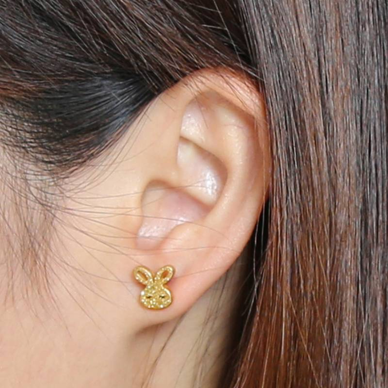 Jolie boucle d'oreille pour enfants filles boucles d'oreilles Cool lapin oreille Piercing bijoux pour enfants boucles d'oreilles 1 paire