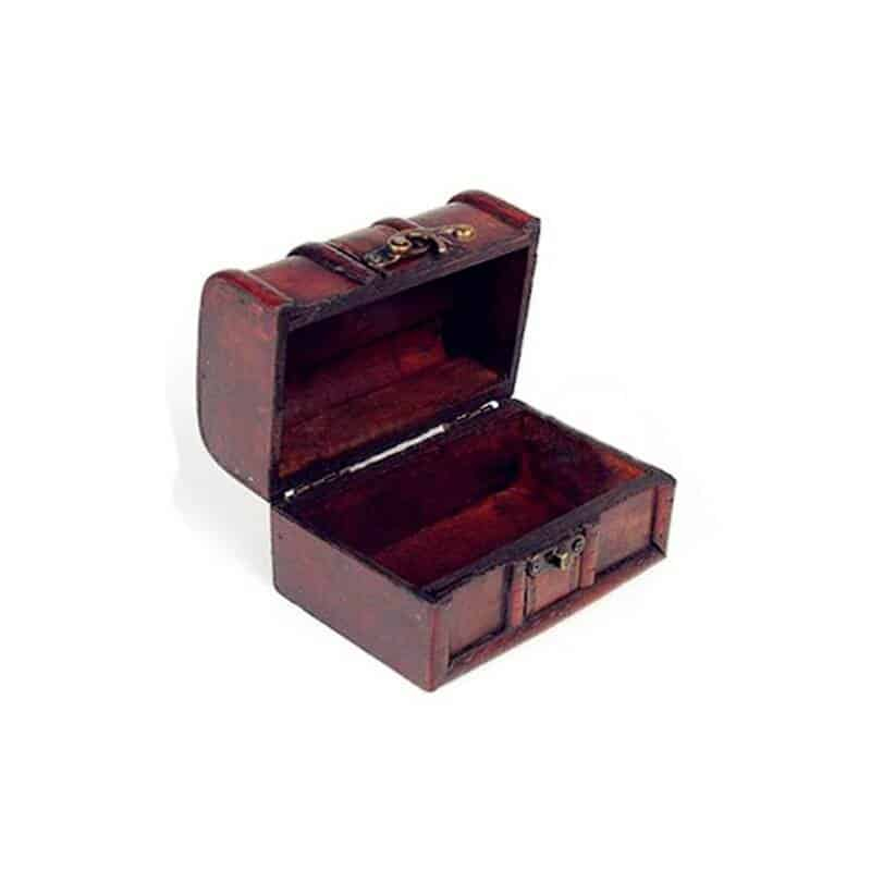 ASFULL 1 pièces Chic en bois Pirate bijoux boîte de rangement étui Vintage coffre au trésor pour organisateur en bois jewe livraison gratuite